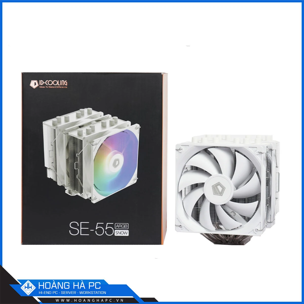 Tản nhiệt khí ID-Cooling IS-55 ARGB WHITE - NEW
