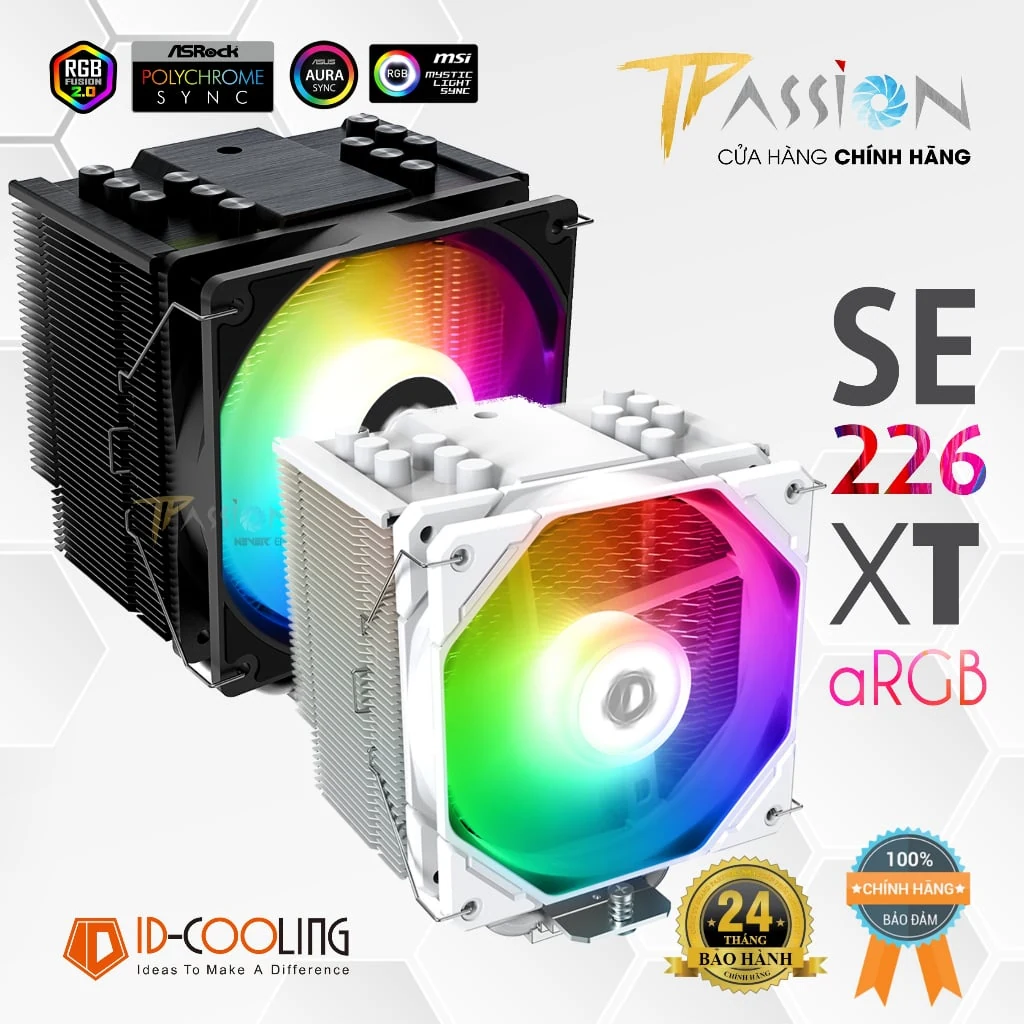 Tản nhiệt khí ID-Cooling SE-226-XT ARGB SNOW - NEW