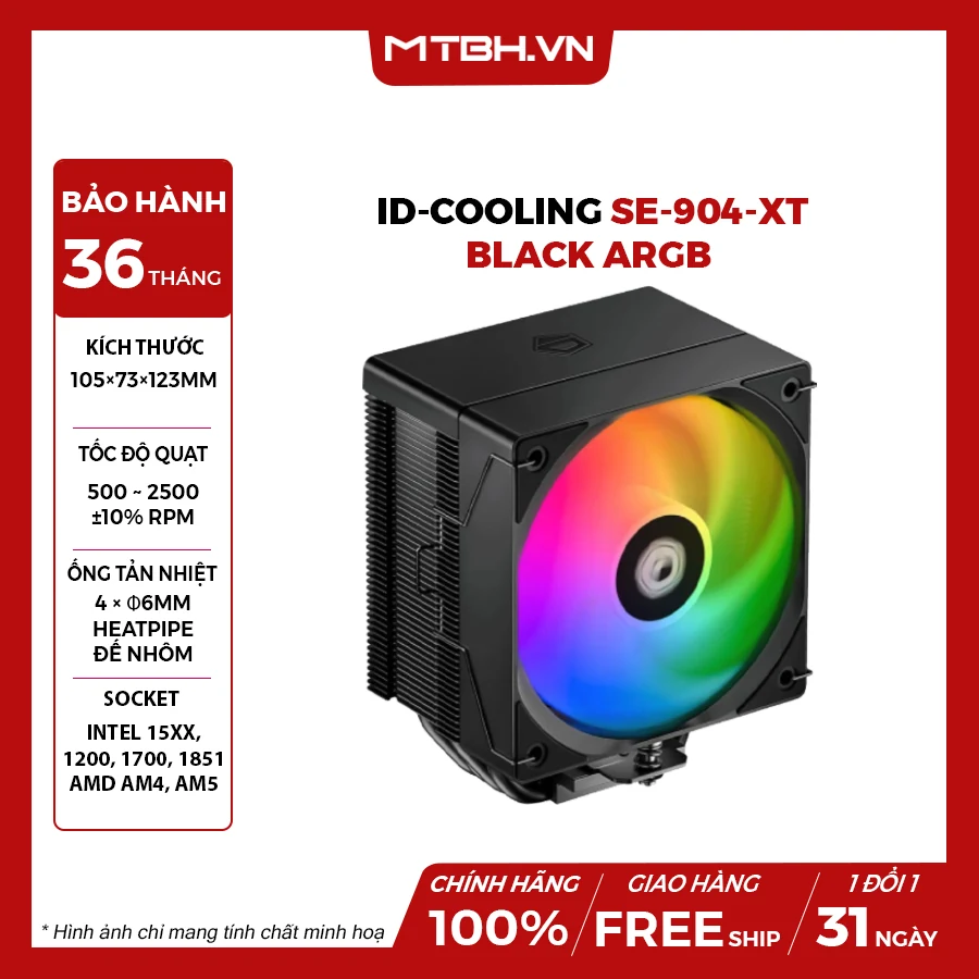 Tản nhiệt khí ID-Cooling SE-904-XT SLIM - NEW