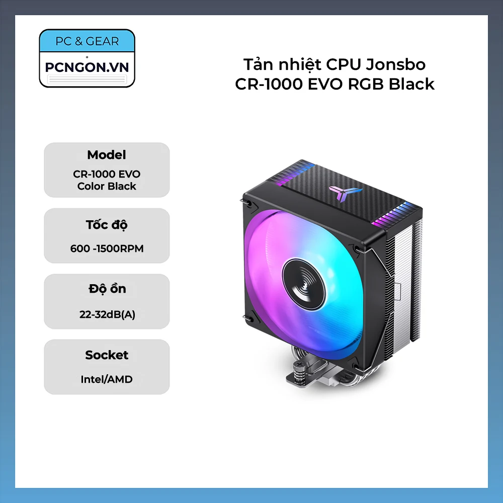 Tản nhiệt khí Jonsbo CR-1000 EVO ARGB Black - NEW