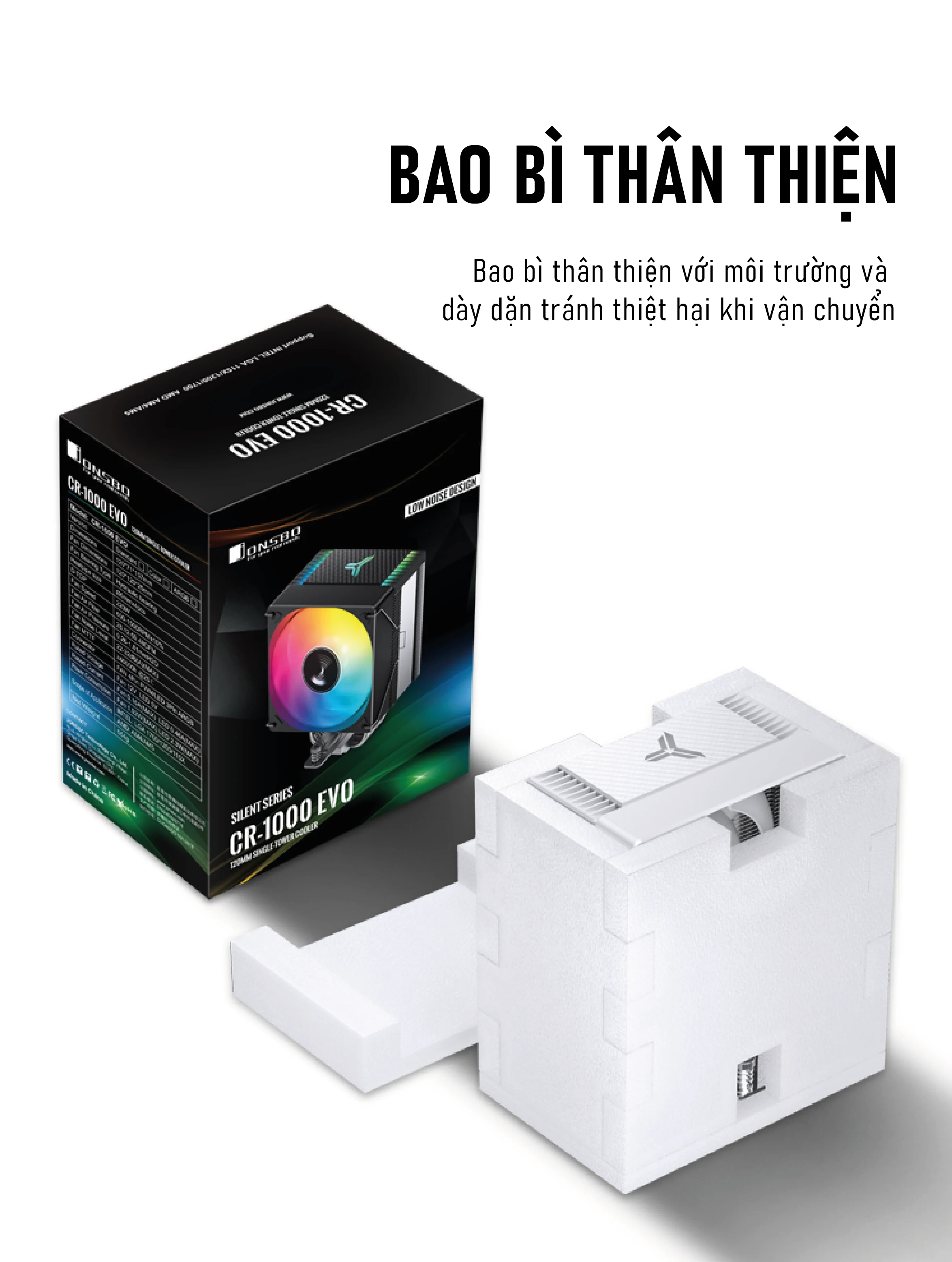 Tản nhiệt khí Jonsbo CR-1000 EVO ARGB White - NEW