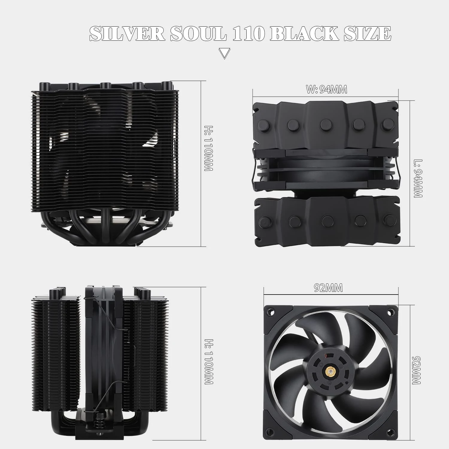 Tản nhiệt khí Thermalright Silver Soul 110 Black - NEW