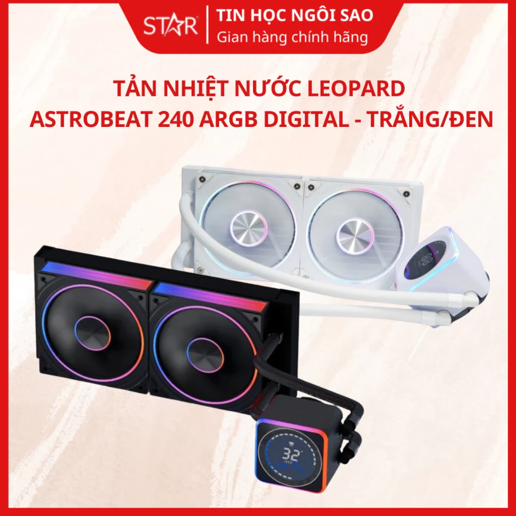 Tản Nhiệt Nước CPU Jungle Leopard AstroBeat 240 Digital ARGB White - NEW