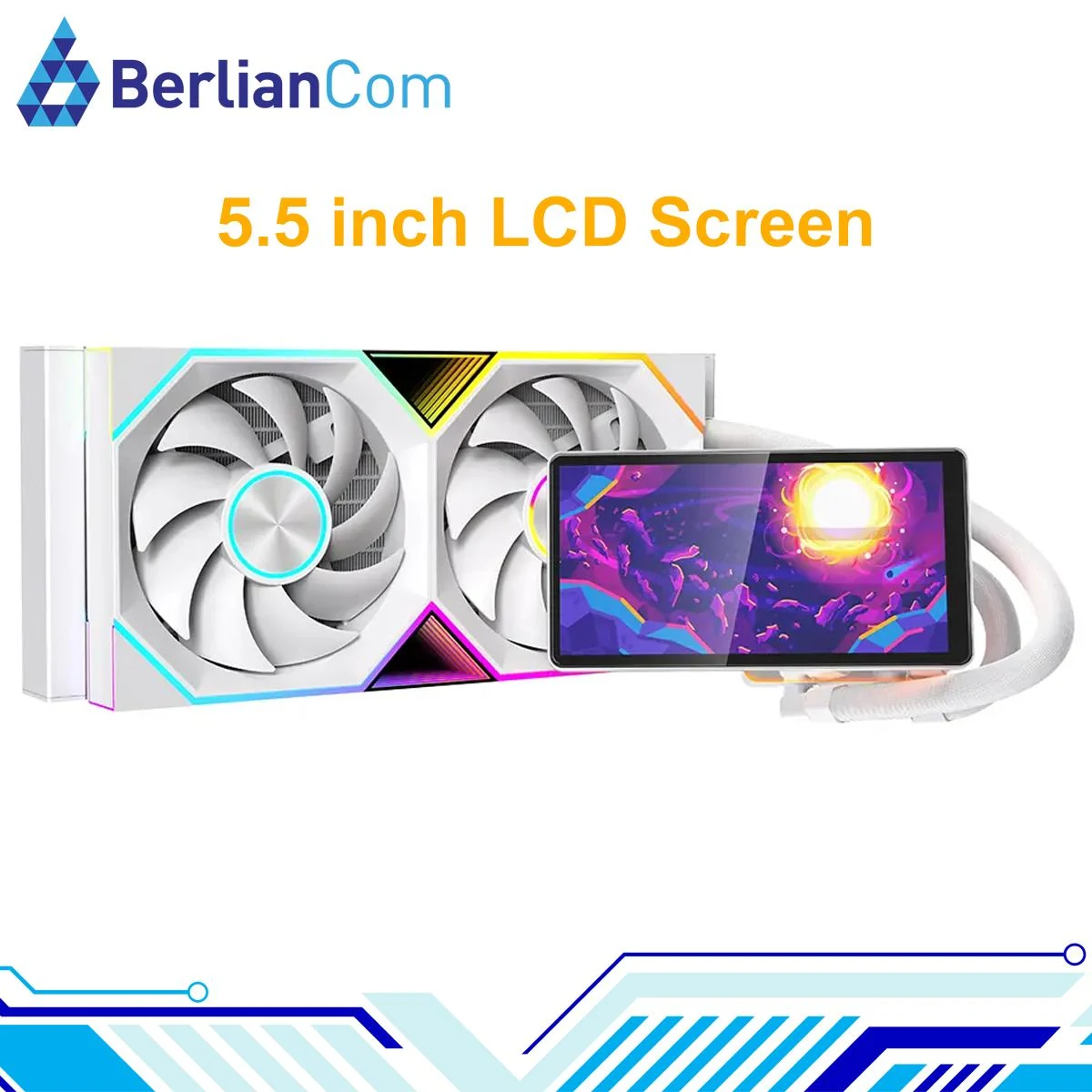 Tản Nhiệt Nước CPU Leopard Pro Flow 240 ARGB LCD White - NEW