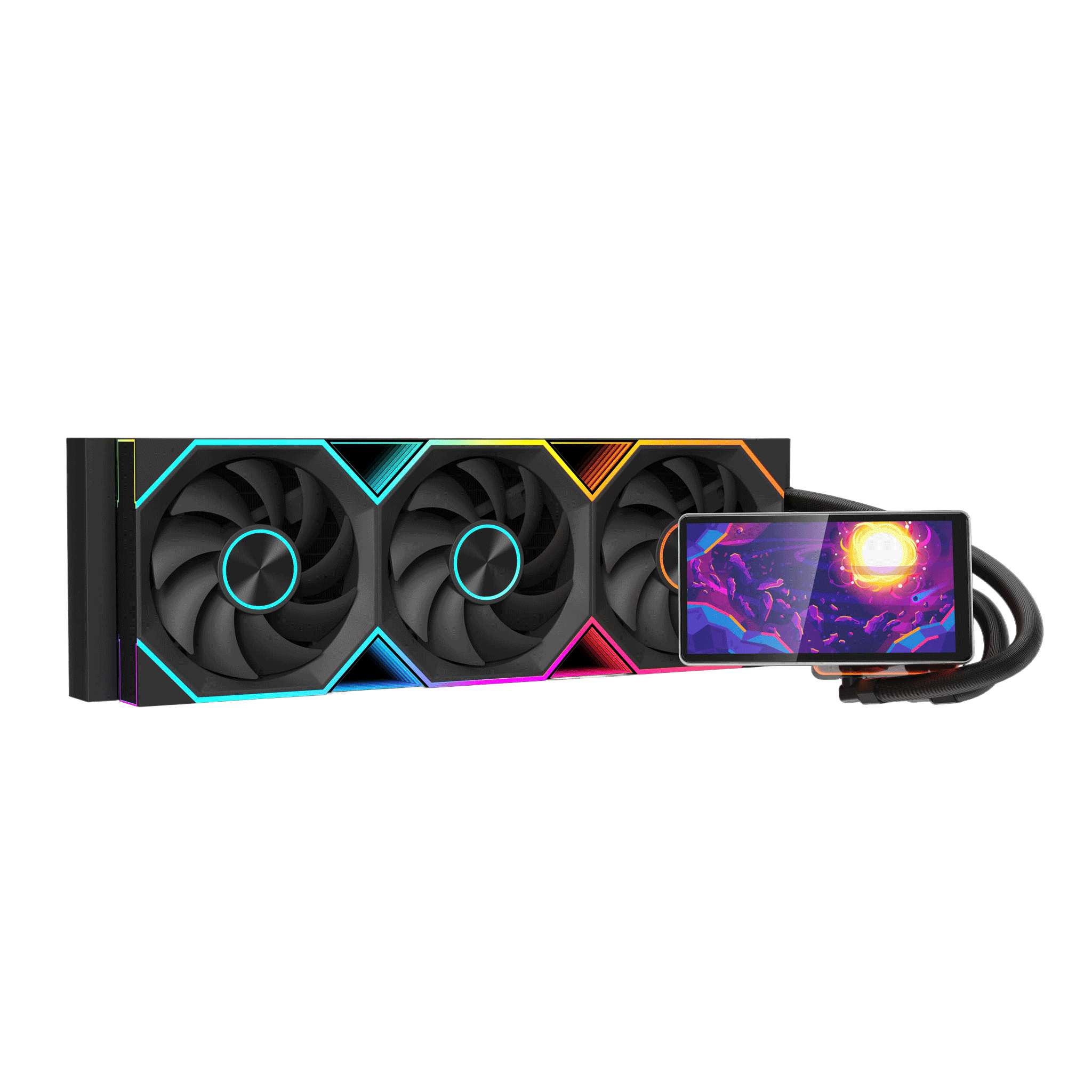 Tản Nhiệt Nước CPU Leopard Pro Flow 360 ARGB LCD Black - NEW