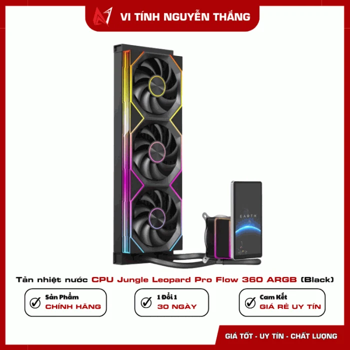 Tản Nhiệt Nước CPU Leopard Pro Flow 360 ARGB LCD Black - NEW