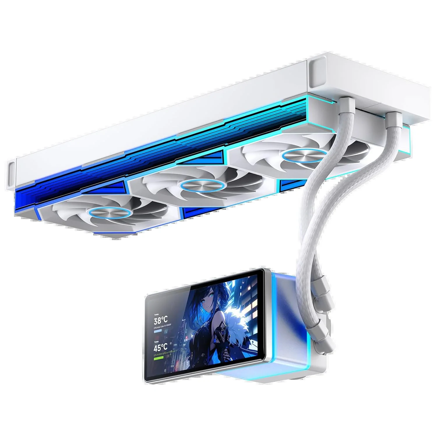 Tản Nhiệt Nước CPU Leopard Pro Flow 360 ARGB LCD White - NEW