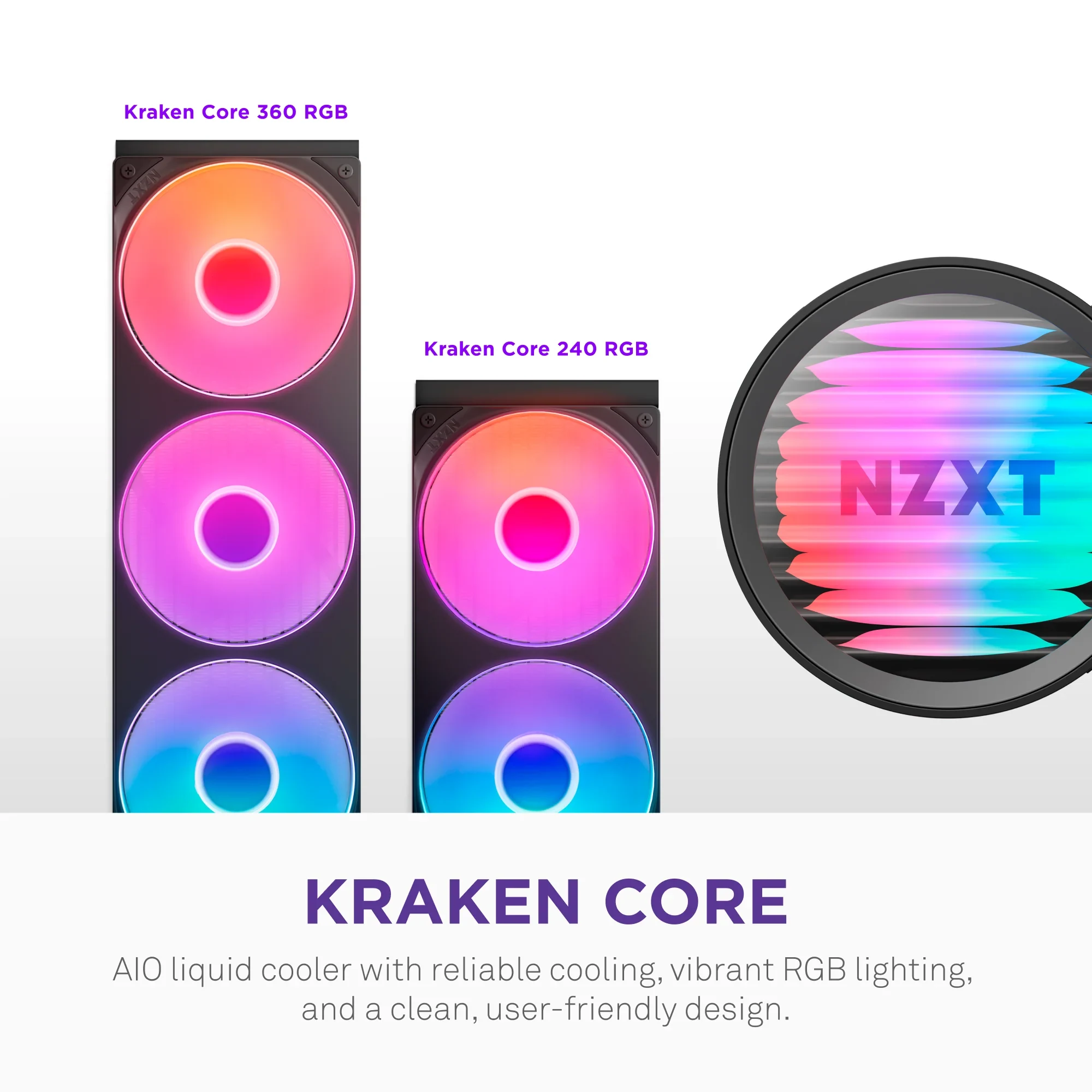 Tản Nhiệt Nước CPU NZXT Kraken Core 240 RGB Black - NEW