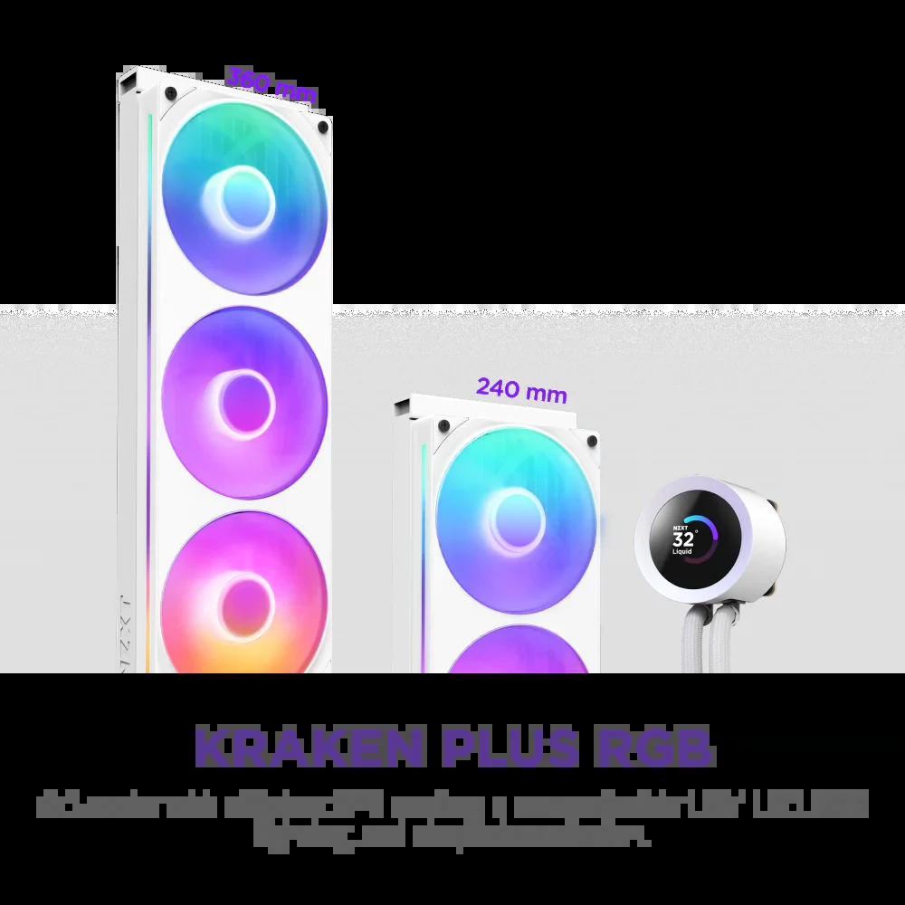 Tản Nhiệt Nước CPU NZXT Kraken Plus 360 RGB White - NEW