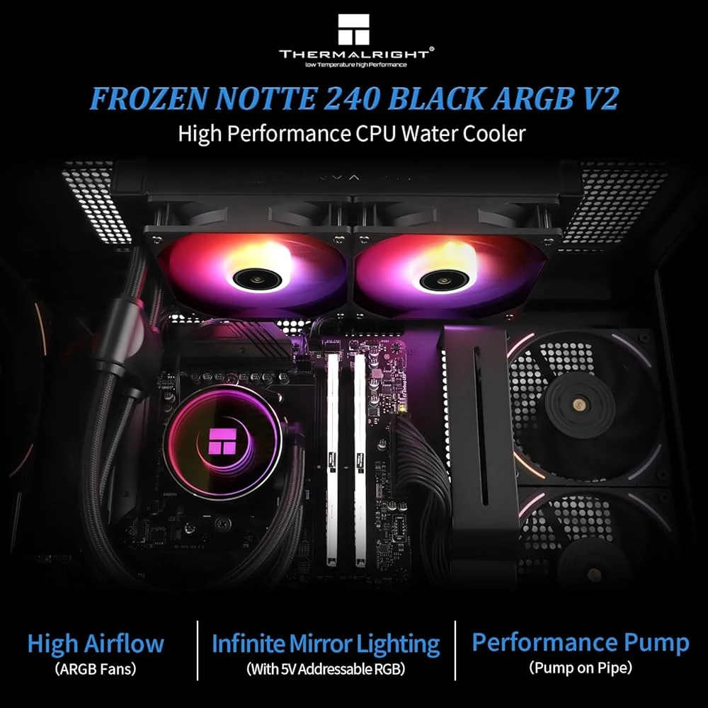 Tản Nhiệt Nước CPU Thermalright Frozen Notte 240 BLACK ARGB V2 - NEW