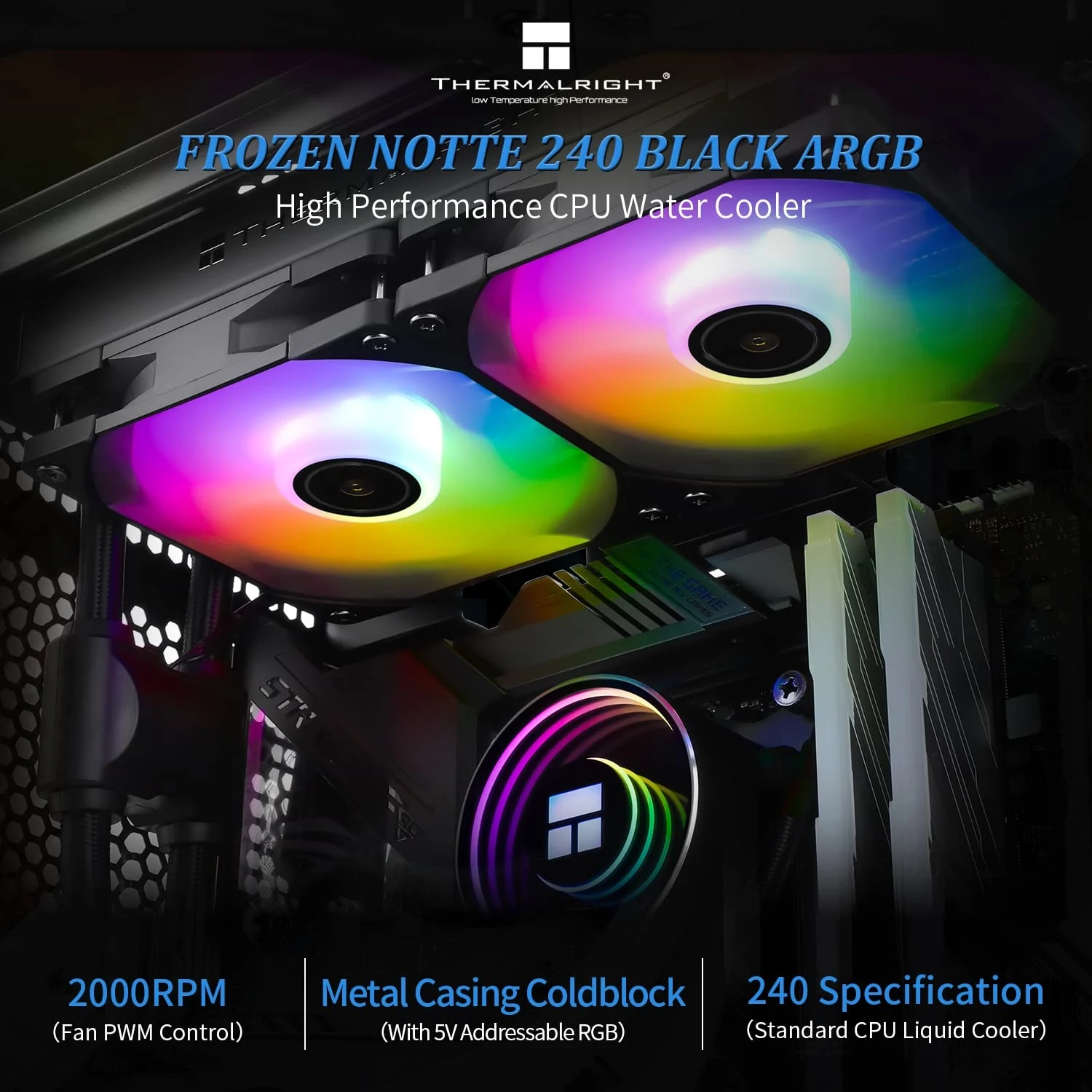 Tản Nhiệt Nước CPU Thermalright Frozen Notte 240 BLACK ARGB V2 - NEW