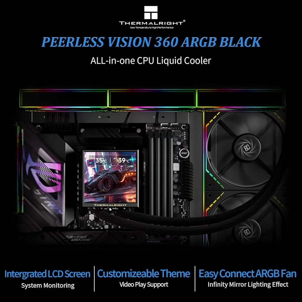Tản Nhiệt Nước CPU Thermalright Peerless Vision 360 UB ARGB BLACK - NEW