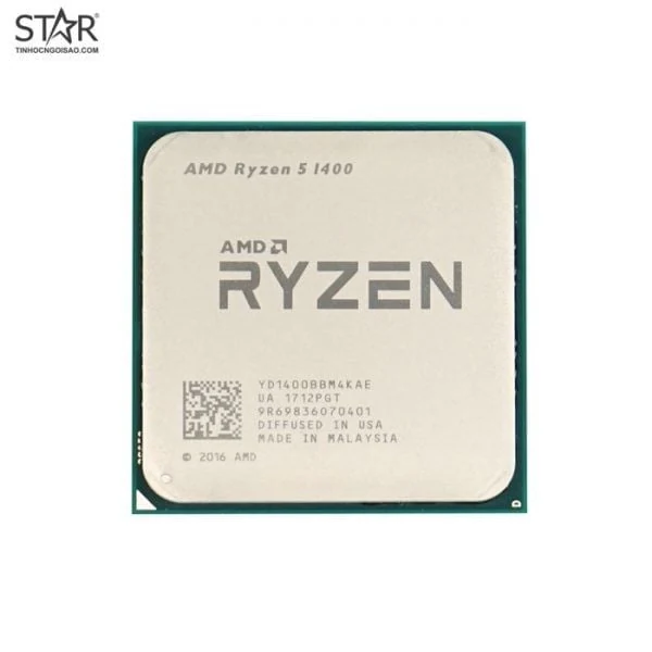 CPU AMD Ryzen 5 1400 - 4 nhân 8 luồng Max turbo 3,4GHz - AM4 - New Tray
