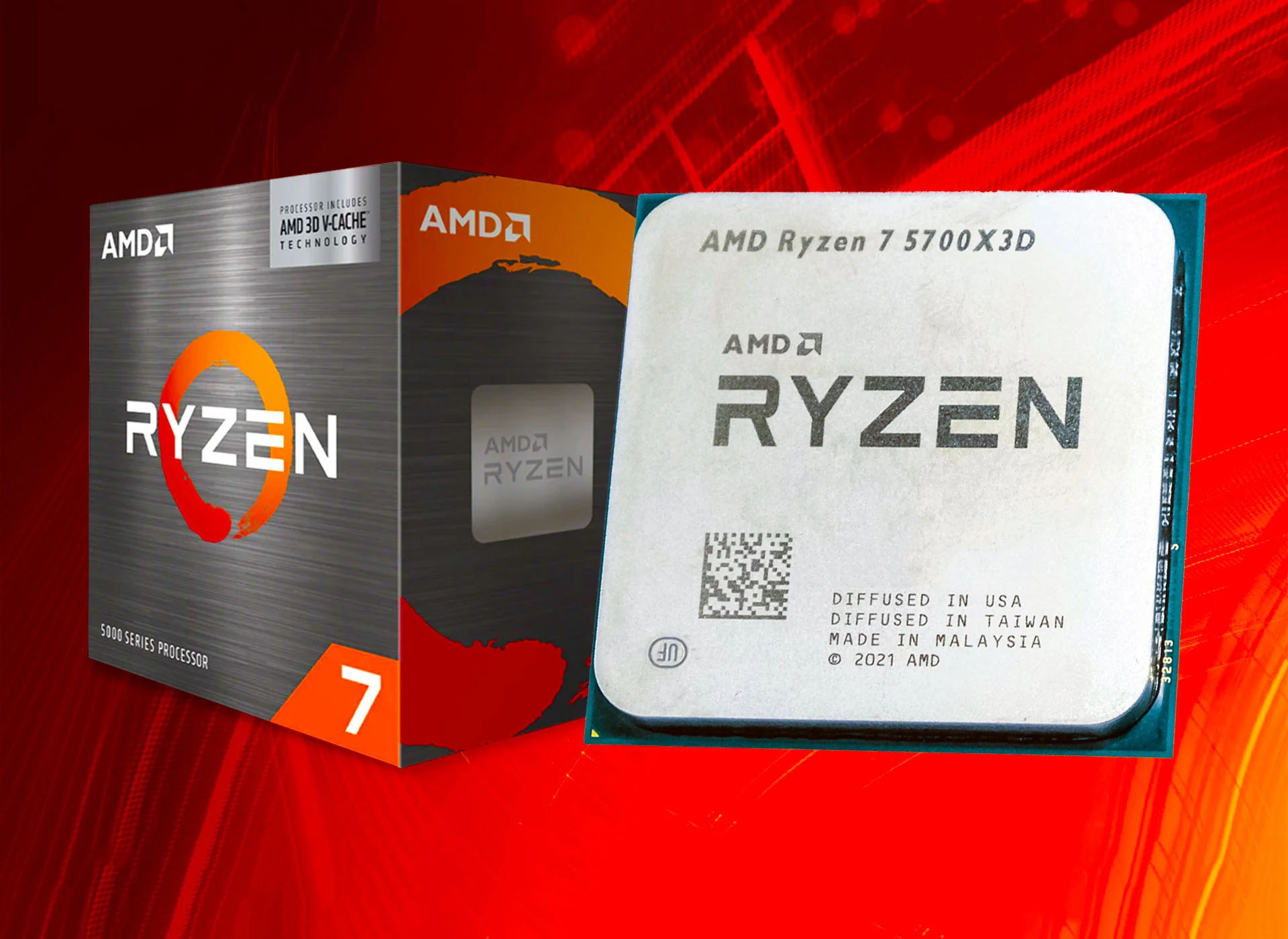 CPU AMD Ryzen 7 5700X3D - 8 nhân 16 luồng Max turbo 4,1GHz - AM4 - New Tray