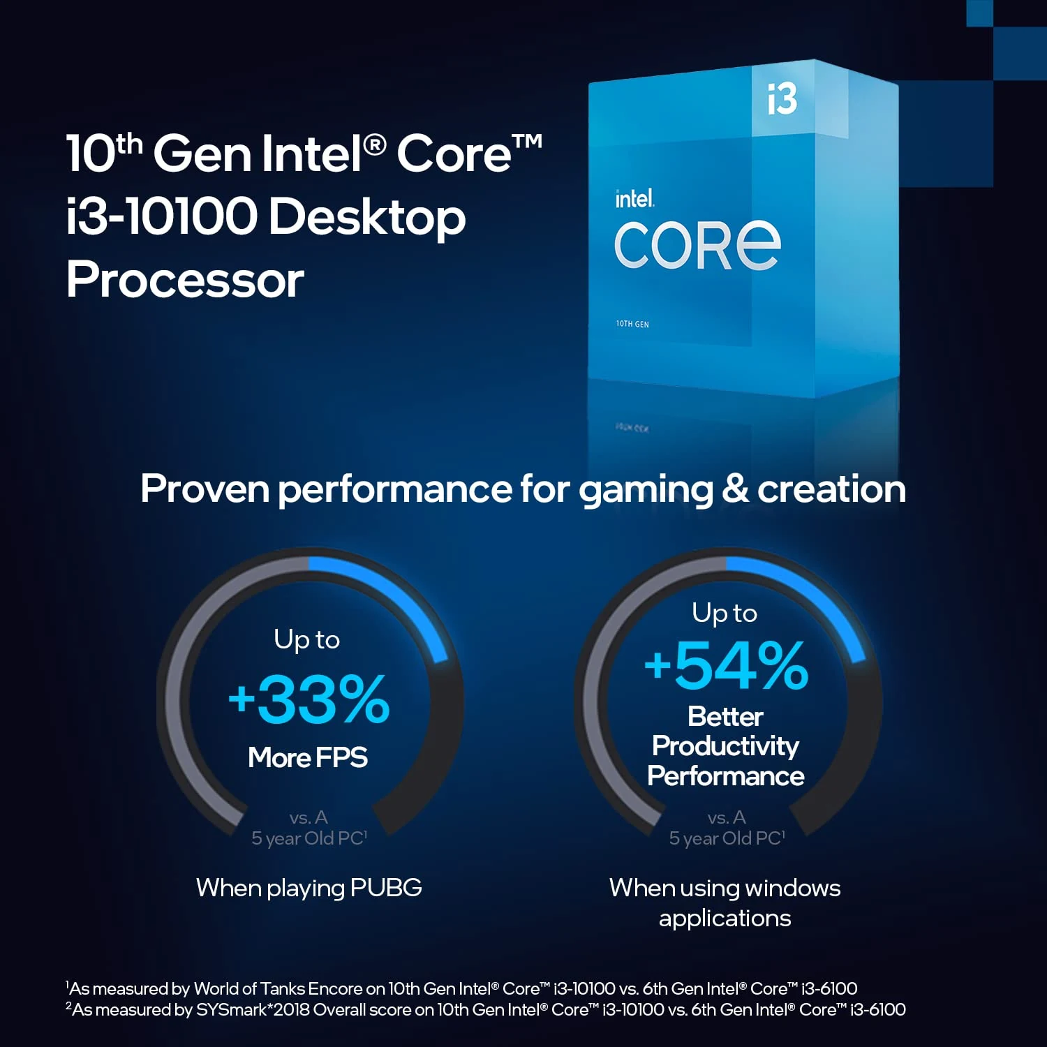 CPU Intel Core i3 10100 4 nhân 8 luồng Max turbo 4,3 GHz - LGA 1200