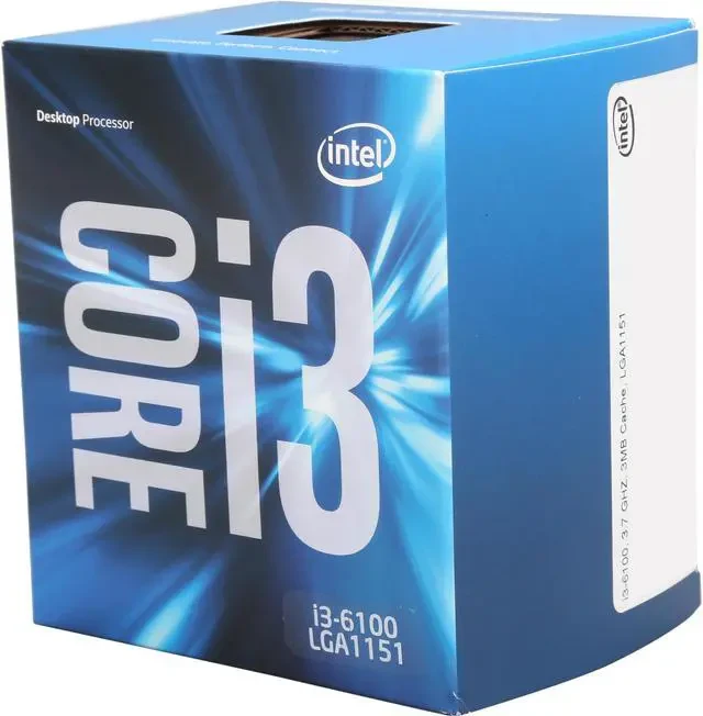 CPU Intel Core i3 6100 2 nhân 4 luồng Max turbo 3,7 GHz - LGA 1151