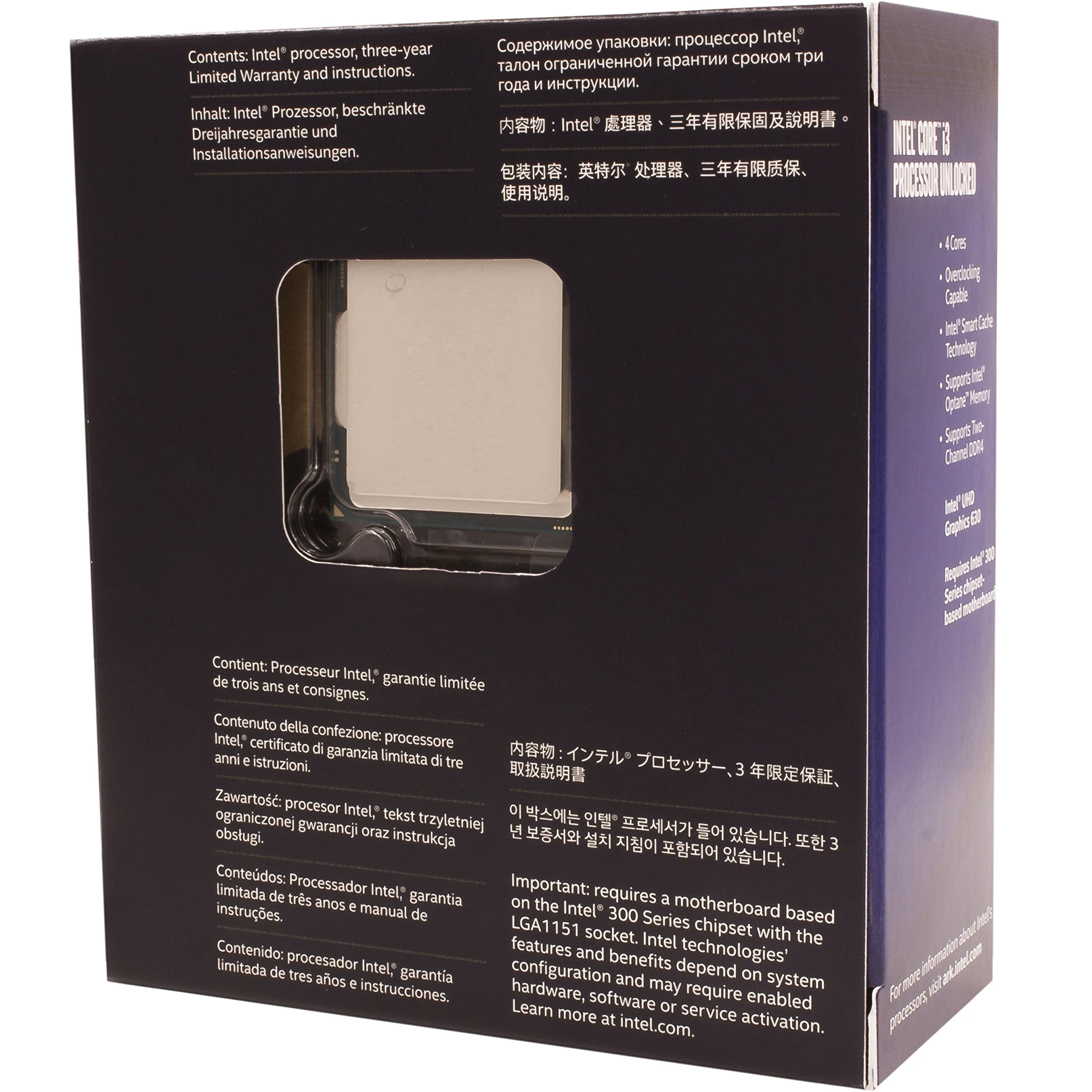 CPU Intel Core i3 8350K 4 nhân 4 luồng Max turbo 4,0 GHz - LGA 1151