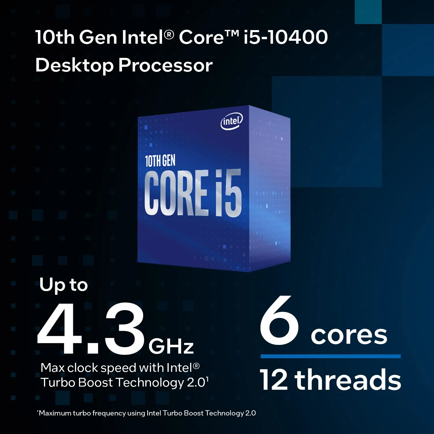 CPU Intel Core i5 10400T 6 nhân 12 luồng Max turbo 3,6 GHz - LGA 1200
