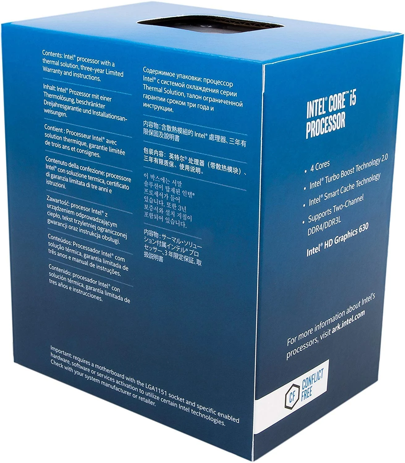 CPU Intel Core i5 7500 4 nhân 4 luồng Max turbo 3,8 GHz - LGA 1151