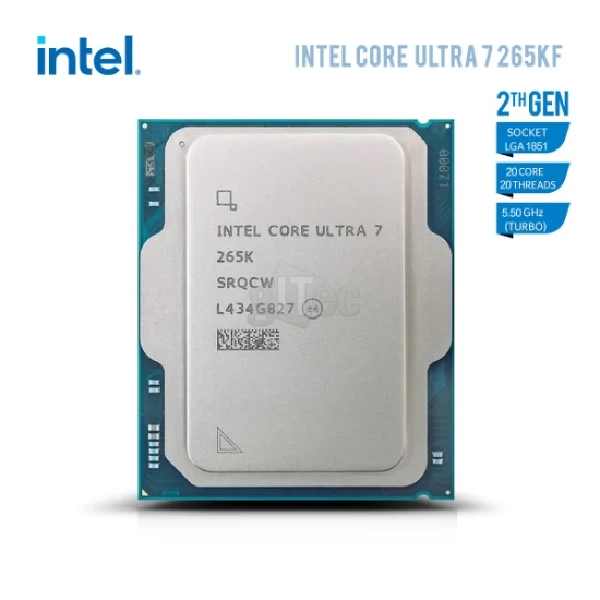 CPU Intel Core Ultra 7 265KF - 20 nhân 20 luồng Max turbo 5.5GHz - LGA 1851 - New Tray
