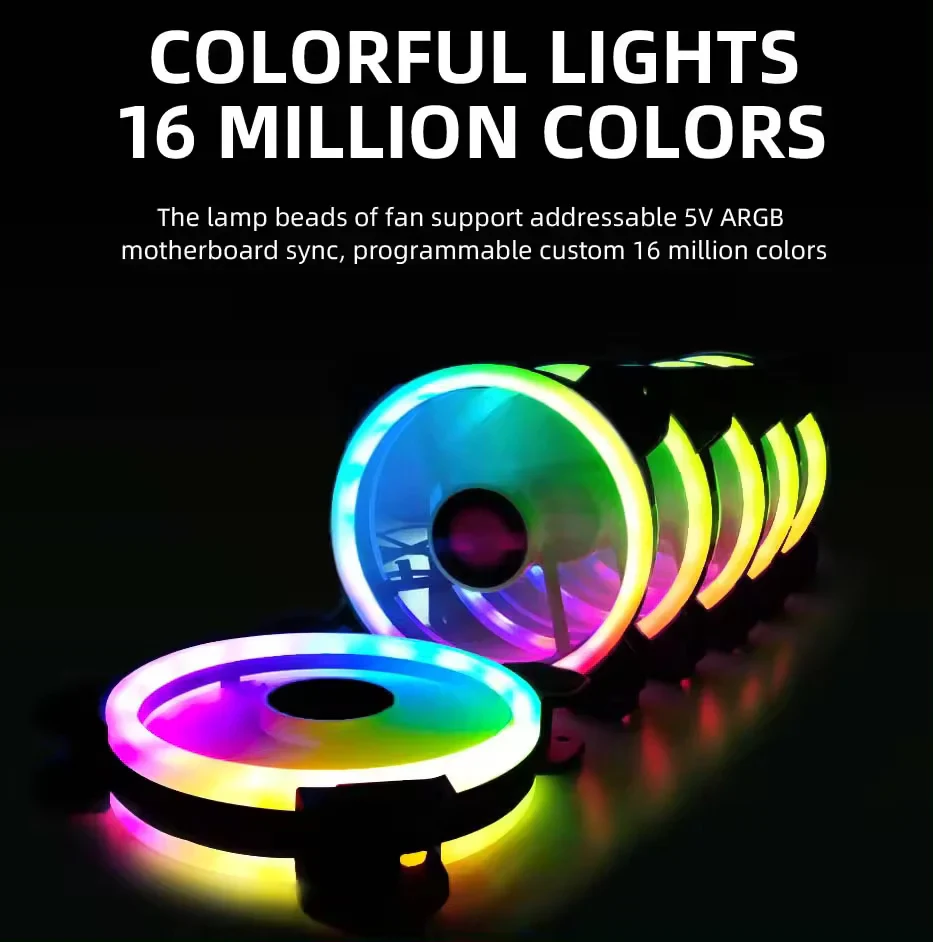 Fan Coolmoon 120 RGB Controller Triple Pack - White - RGB - New