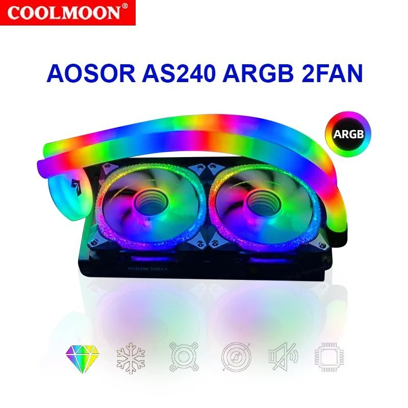Fan Coolmoon AS2 ARGB - Black - ARGB - New