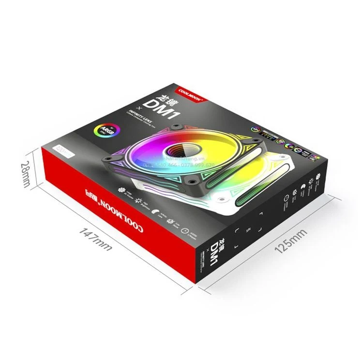 Fan Coolmoon DM1 ARGB - Black - ARGB - New