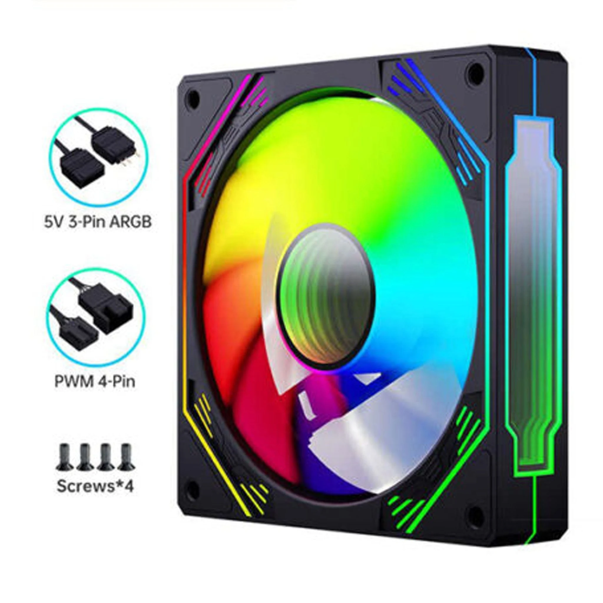 Fan Coolmoon DM1 ARGB Triple Pack - Black - ARGB - New