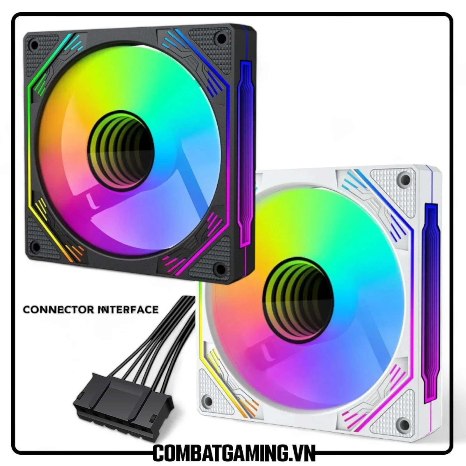 Fan Coolmoon DM1 ARGB Triple Pack - White - ARGB - New