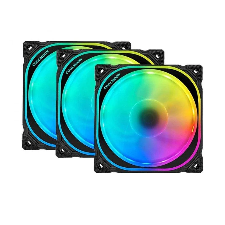 Fan Coolmoon K2 RGB Triple Pack - Black - RGB - New
