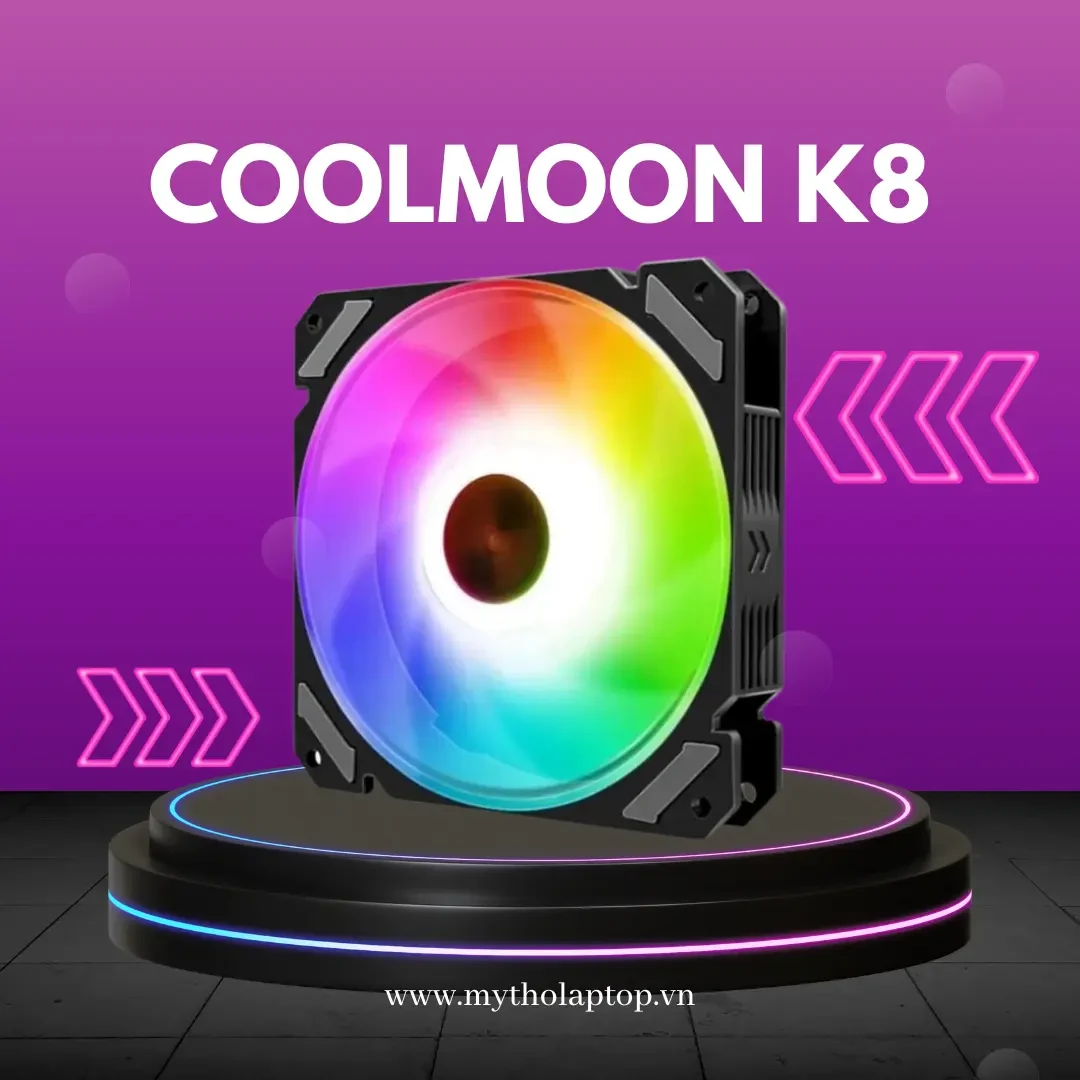 Fan Coolmoon K8 RGB - Black - RGB - New