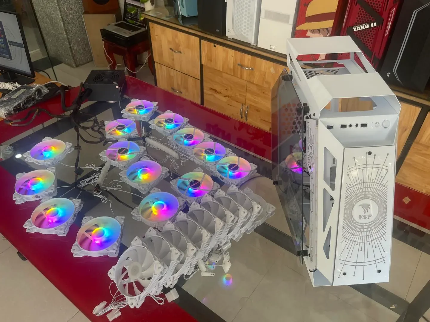 Fan Coolmoon K8 RGB Triple Pack - White - RGB - New