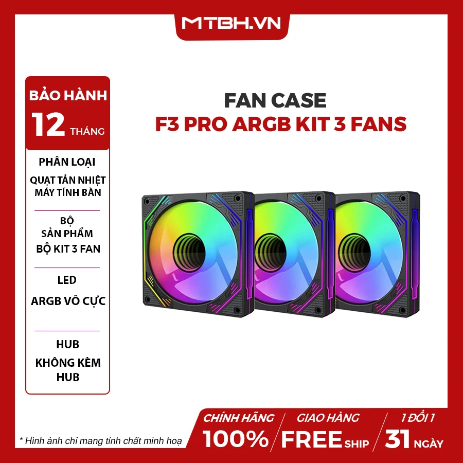 Fan Coolmoon M2 RGB Triple Pack - Black - RGB - New