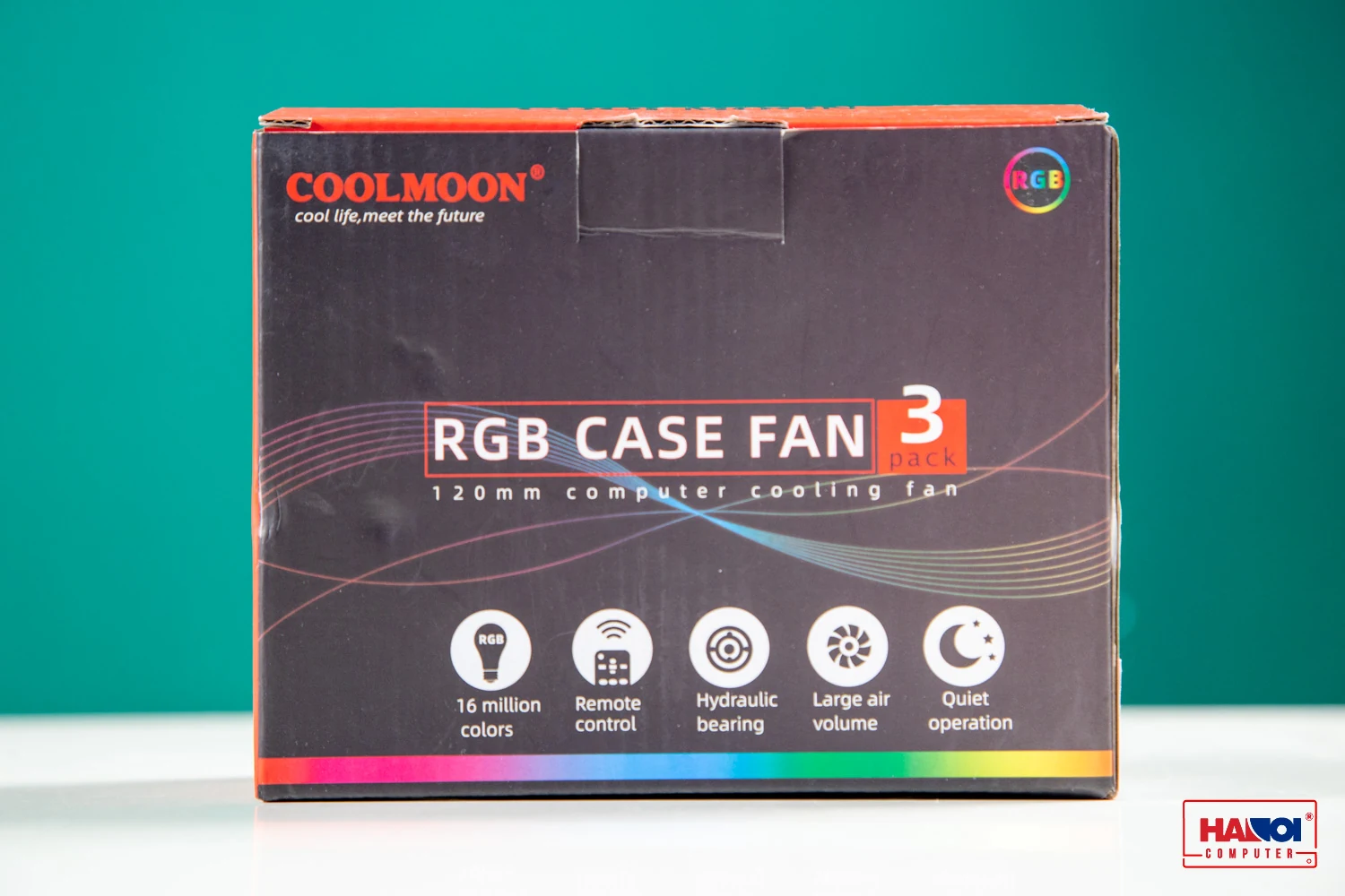 Fan Coolmoon V1 RGB Triple Pack - Black - RGB - New