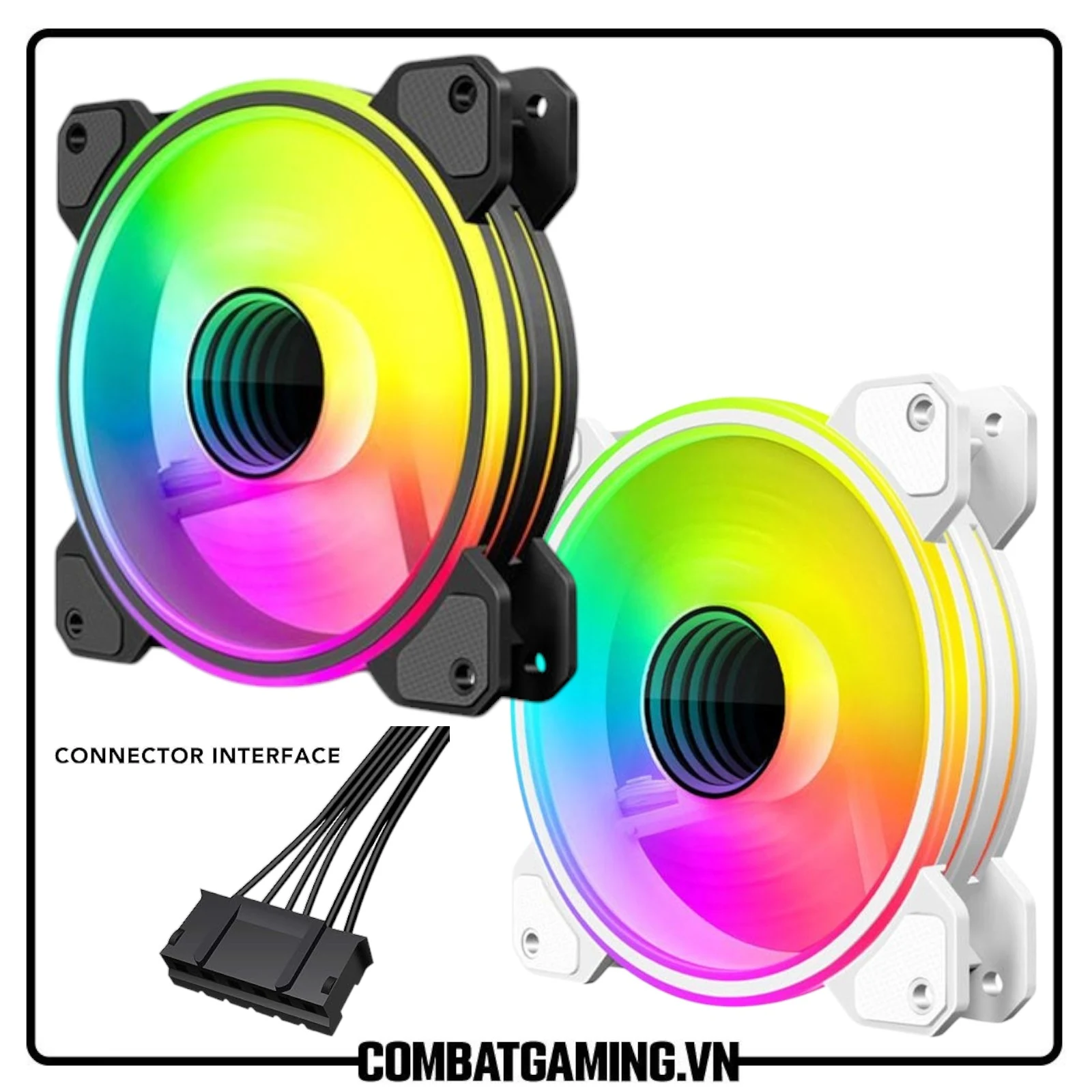 Fan Coolmoon V1 RGB Triple Pack - White - RGB - New