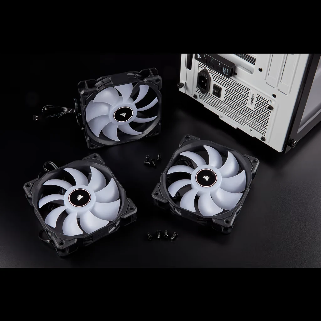 Fan Corsair AF120 LED White - Black/White - LED - New