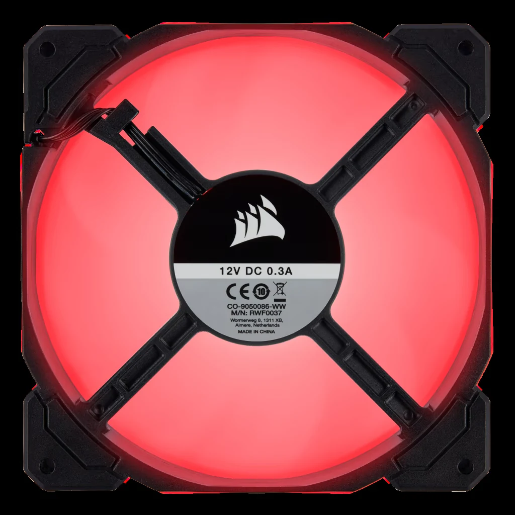 Fan Corsair AF140 LED Red - Black/Red - LED - New