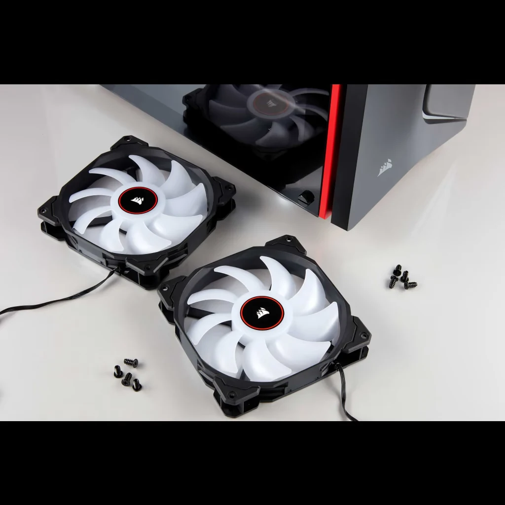 Fan Corsair AF140 LED Red - Black/Red - LED - New