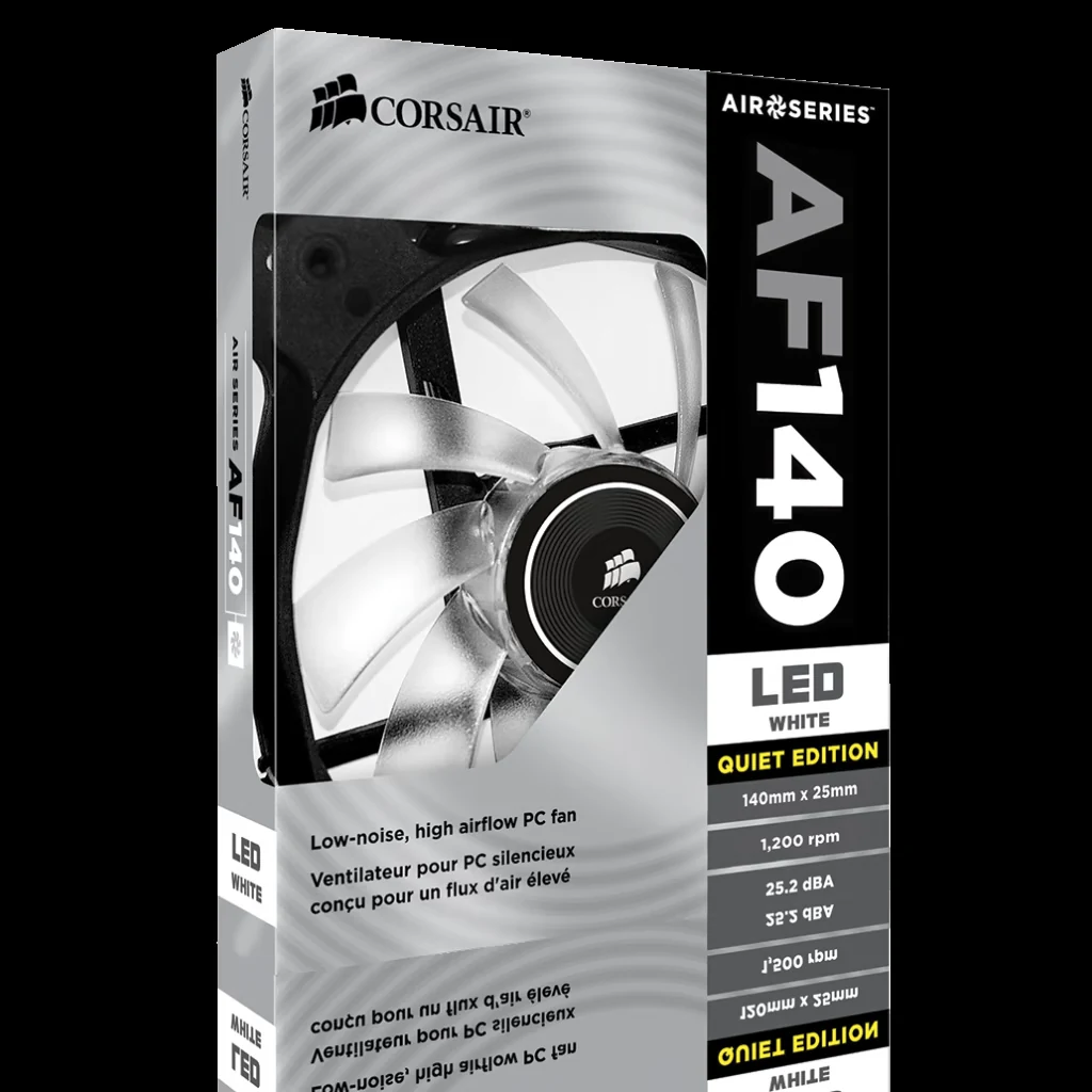 Fan Corsair AF140 LED White - Black/White - LED - New