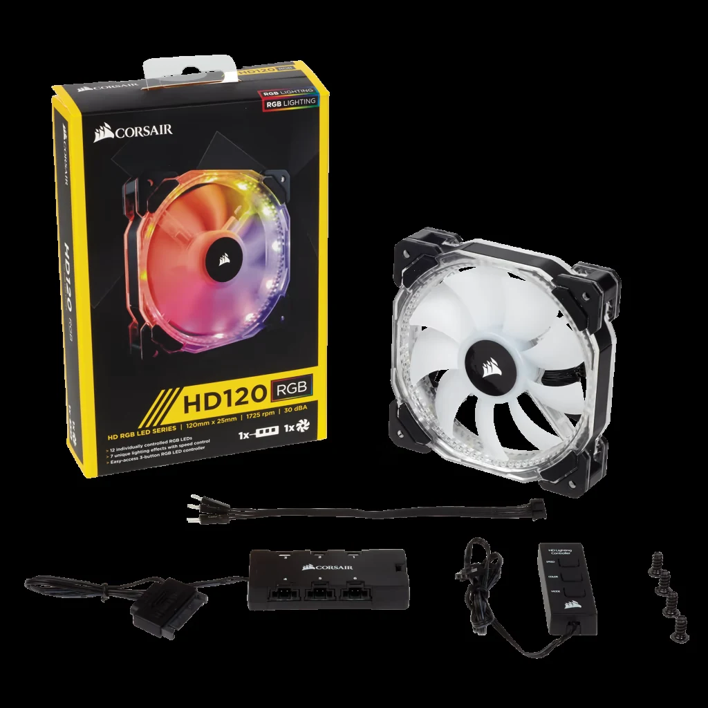 Fan Corsair HD120 RGB Triple Pack - Black - RGB - New