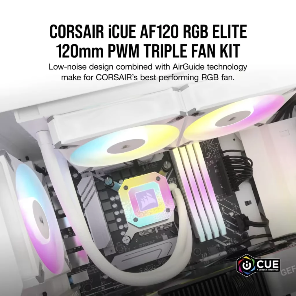 Fan Corsair iCUE AF120 RGB ELITE Triple Pack - White - ARGB - New