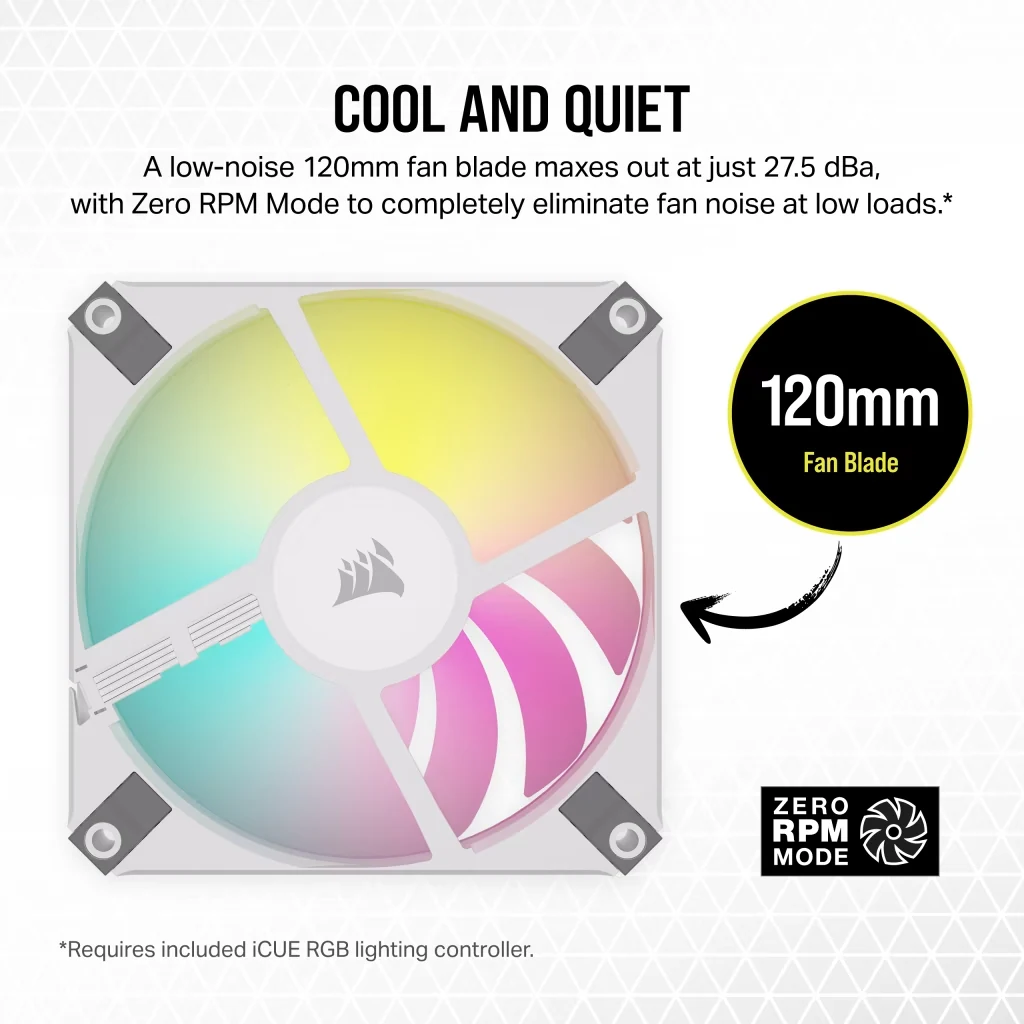 Fan Corsair iCUE AF120 RGB SLIM - White - ARGB - New