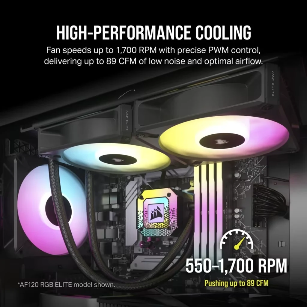 Fan Corsair iCUE AF140 RGB ELITE Dual Pack - Black - ARGB - New