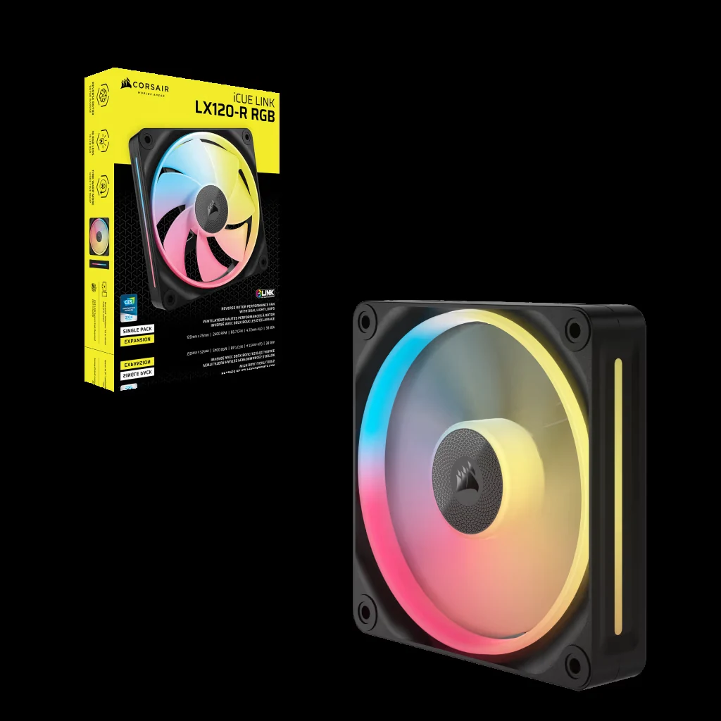 Fan Corsair iCUE LINK LX120-R RGB Reverse Blade - Black - ARGB - New