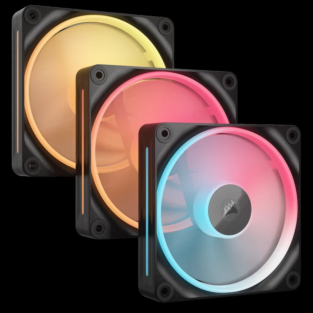 Fan Corsair iCUE LINK LX120-R RGB Reverse Blade Starter Kit Triple Pack - Black - ARGB - New
