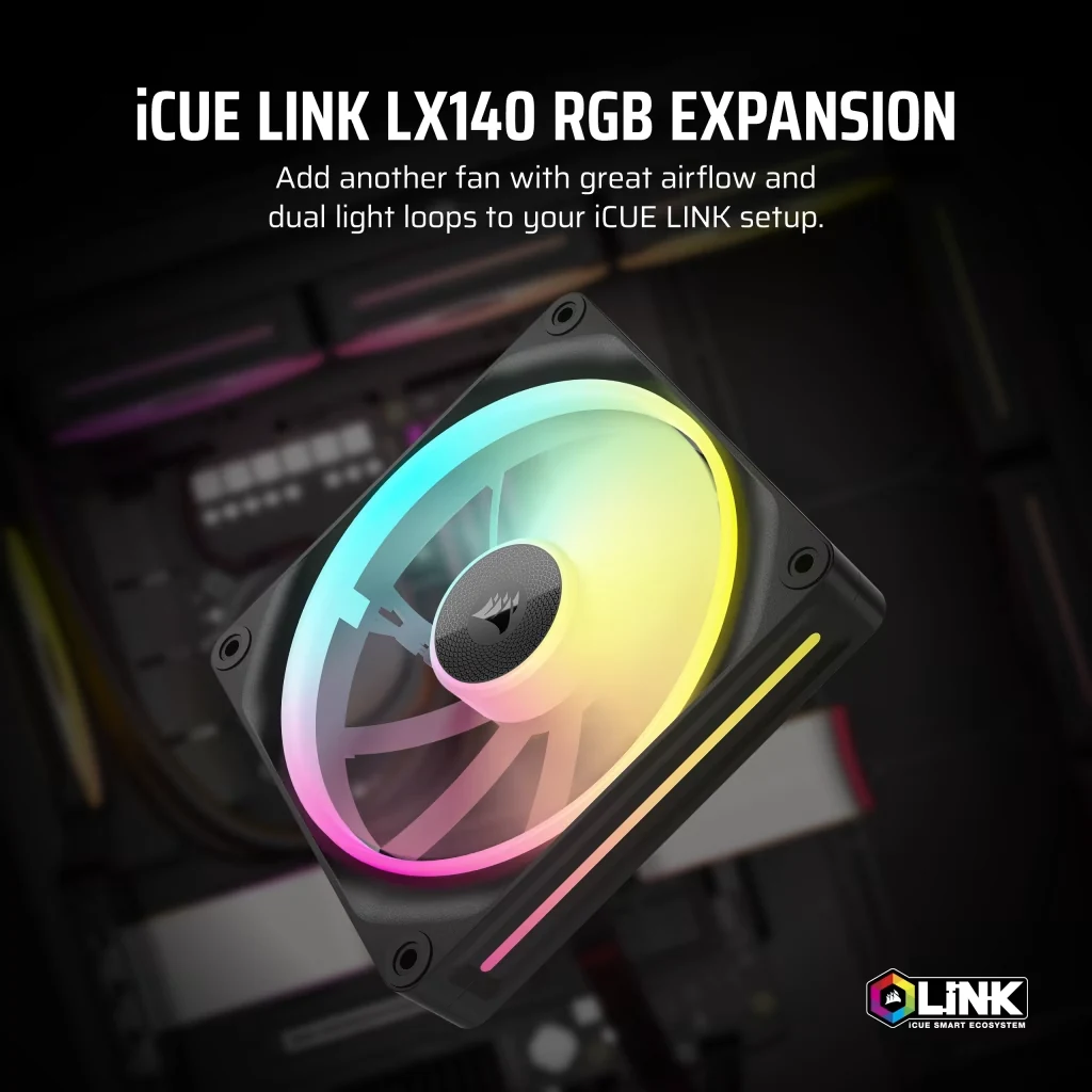 Fan Corsair iCUE LINK LX140 RGB - Black - ARGB - New