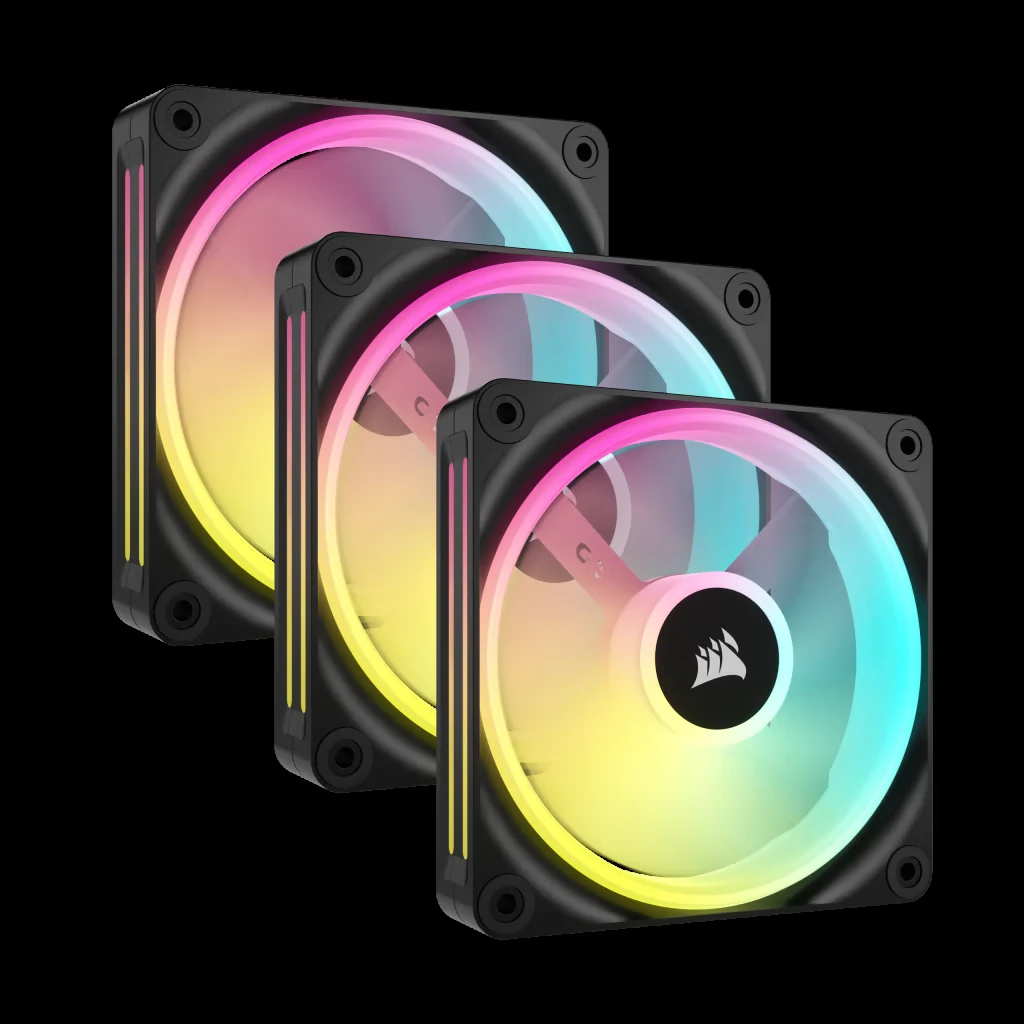 Fan Corsair iCUE LINK QX120 RGB Starter Kit Triple Pack - Black - ARGB - New