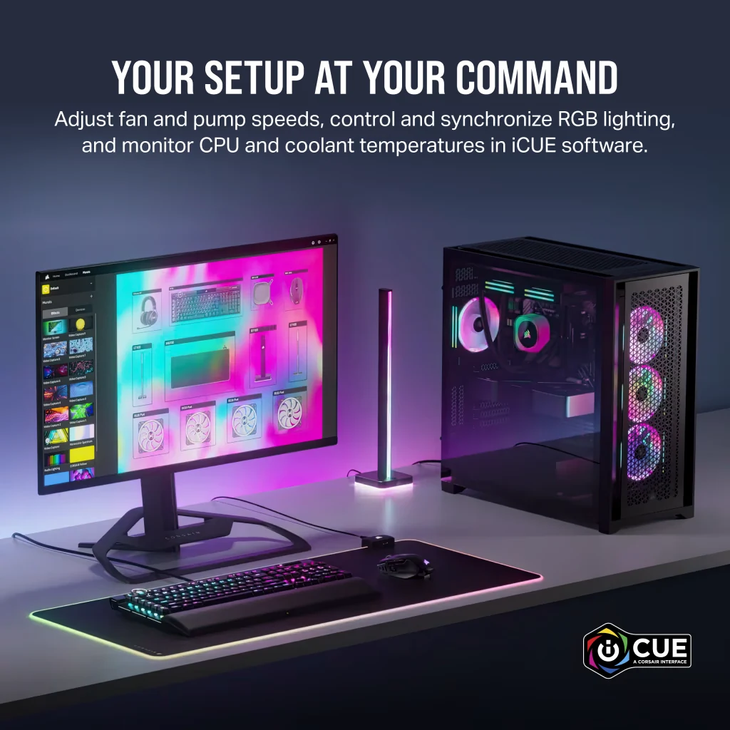 Fan Corsair iCUE LINK QX140 RGB Starter Kit Dual Pack - Black - ARGB - New