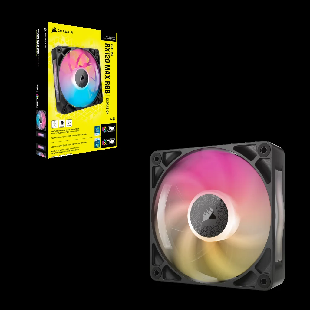 Fan Corsair iCUE LINK RX120 MAX RGB - Black - ARGB - New