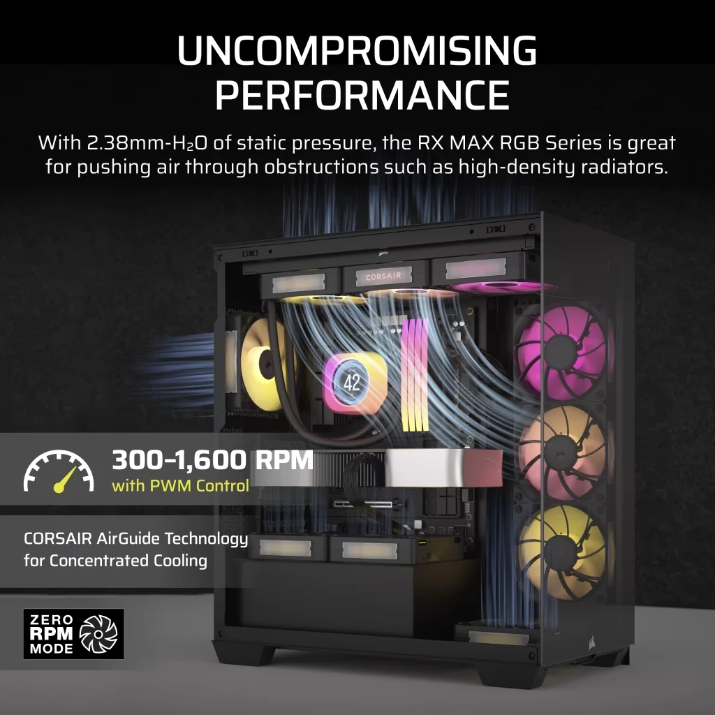 Fan Corsair iCUE LINK RX140 MAX RGB - Black - ARGB - New